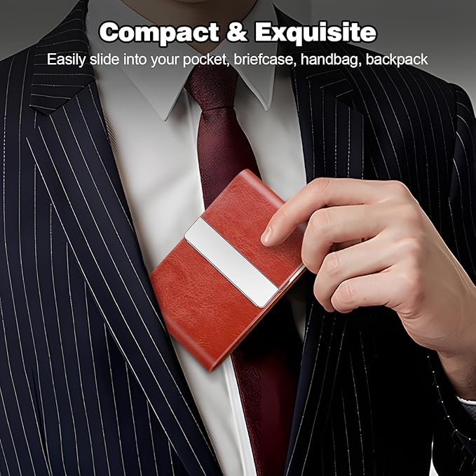 Business Card Holder for Women or Men, Business Card Case - Image 6