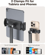 OMOTON Adjustable Tablet Stand for iPad, Desk Phone Holder for Bed - Image 3