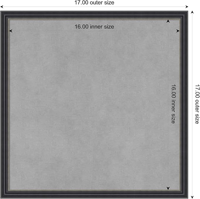 Amanti Art Black Framed Magnetic Board 17x17 Small Vision Board - Image 4