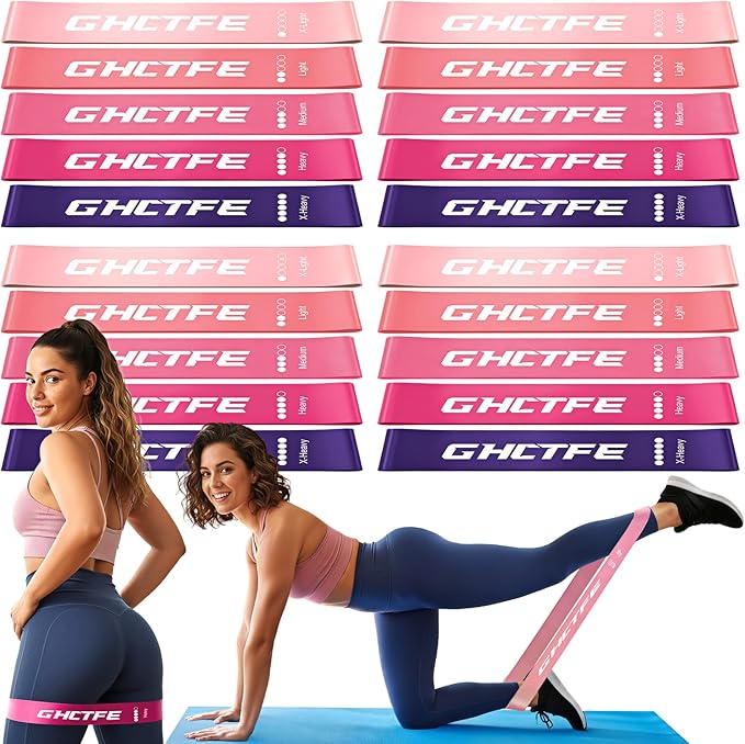 GHCTFE 20PCS Resistance Bands Bulk Set by GHCTFE%E2%80%94SportsWithoutBounds