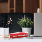 Cinnvoice 10 Pcs 2.25 Inch Cubicle Name Plate Holders Bulk Clear Double Sided - Image 6