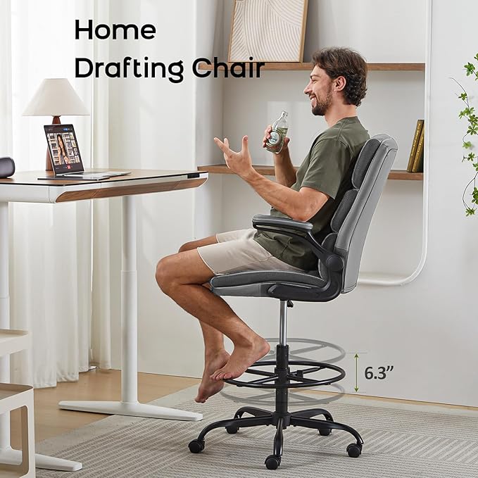 Drafting Chair Tall Office Chair - Image 5
