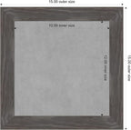 Amanti Art Grey Framed Magnetic Board 15x15 X-Small Vision Board - Image 4
