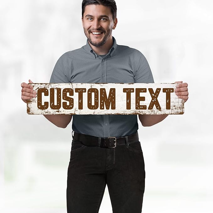 Custom Sign, Custom Street Sign, 11 Font Colors, 13 Font Styles, 4 Hole Options - Image 2