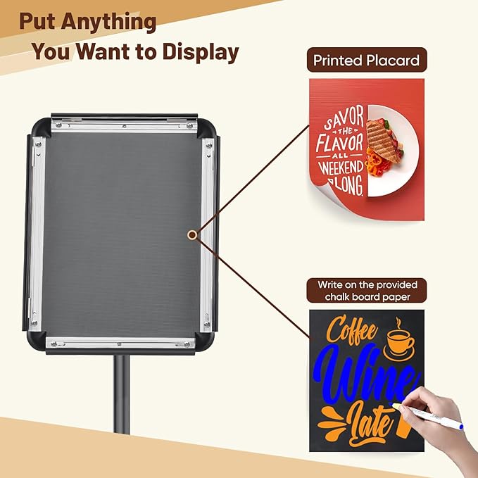 Newzueby Pedestal Floor Stand Sign Holder - Image 2