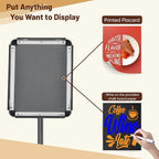 Newzueby Adjustable Pedestal Floor Stand Sign Holder - Image 2