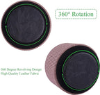 Hennaja Round Leather Art Supply Organizer, Remote Control Holder, 360 Degree - Image 4
