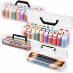 geelin 2 sets clear paint storage box with, main product view
