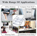 Meschett 3 Pack Clear Acrylic Business Card Holder, 3 Tier Premium Acrylic - Image 6