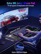 Mouse Pad with Magnetic Wireless Charging, Large Desk Pad Protector, RGB Black - Image 5
