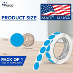 Perco Light Blue 1-Inch Round Circle Dot Sticker Labels - Image 2