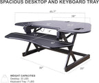 Rocelco 46" Height Adjustable Corner Standing Desk Converter - Image 4
