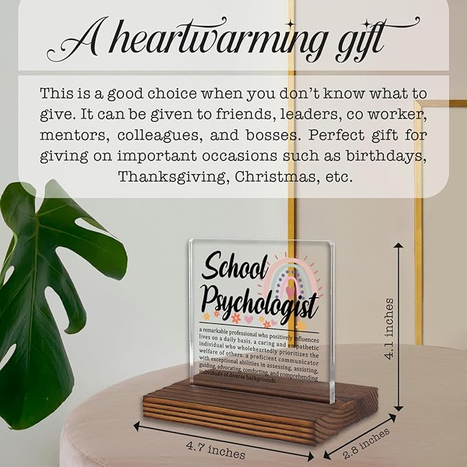 School Psychologist Gifts, Thank You Desk Sign - Image 4