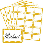 405 Pcs Gold Name Tag Stickers by Unknown