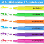 Highlighters Bulk, Chisel Tip Dry-Quickly Highlighter Markers, Teachers Supplies - Image 2