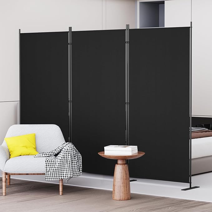C-Hopetree 3 Panels Room Divider, 6 Ft Tall Indoor Folding Privacy Screen - Image 5