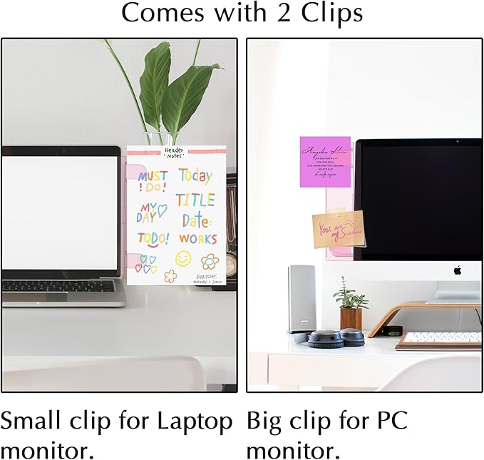 Keenjorika 2PCS Multifunctional Monitor Documents Holder, Desktop Message Board - Image 4