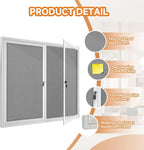 Enclosed Bulletin Board with Locking Door, Outdoor Bulletin Board Weatherproof - Image 3