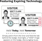Threshold 4-Inch Tab Expiring Visitor Badges on a Roll | 4 Rolls Compatible - Image 2