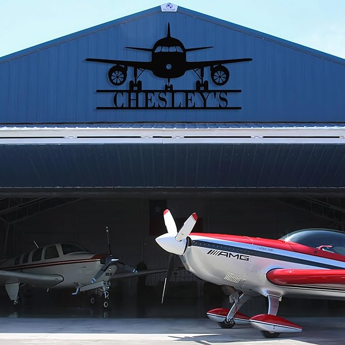 Personalized Metal Airplane Wall Art, Airplane Name Sign, Customized Pilot Name - Image 5