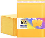 Ctarsthome 52Pack Yellow 8.5x12in Kraft Bubble Mailers Small Business Mailing by Ctarsthome