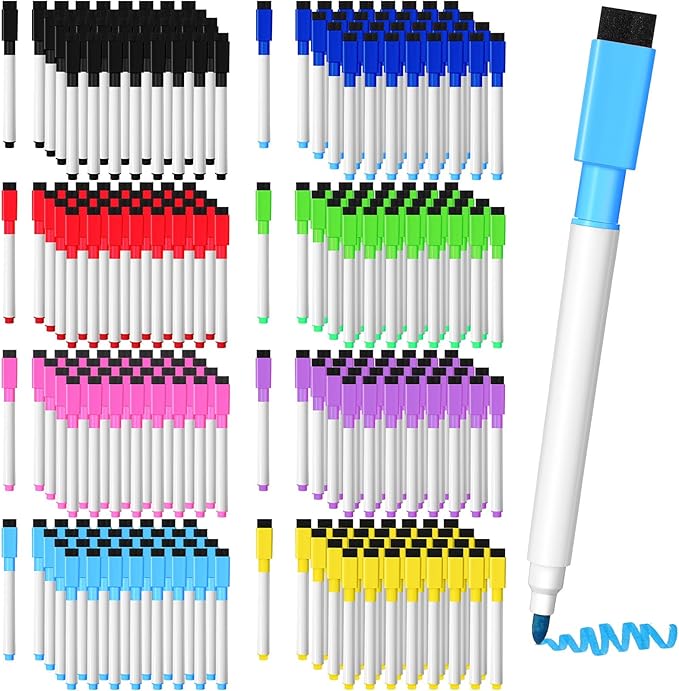 Kosiz 200 Pcs Magnetic Dry Erase Markers Fine Point Tip Whiteboard Markers by Kosiz