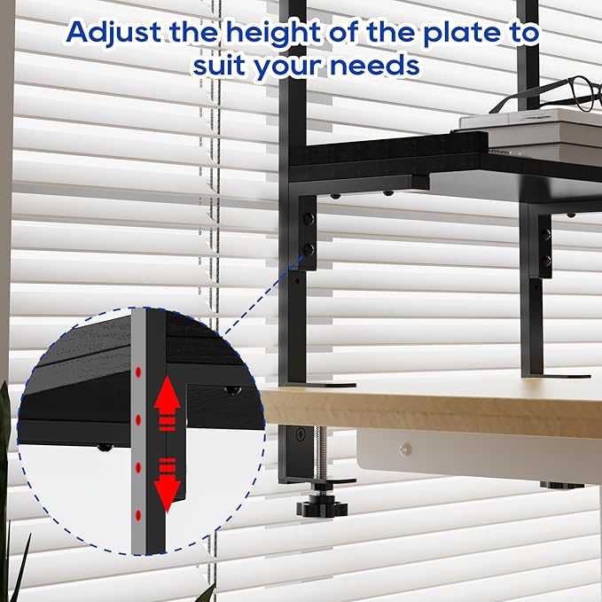 ART-GIFTREE Clamp On Desk Shelf 2-Tier, 12.5 inche Wood Shelving Unit - Image 5