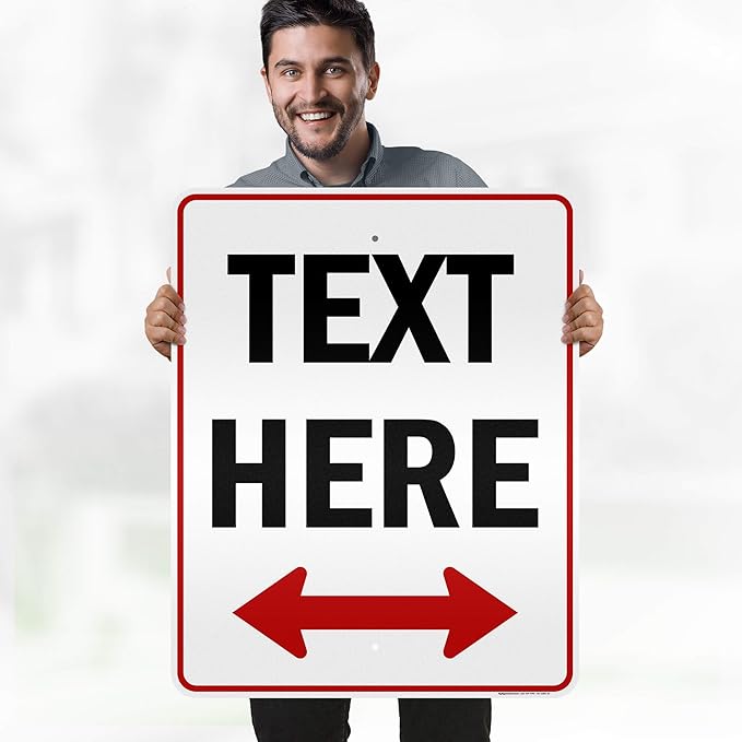 Custom Arrow, Custom Directional Sign, Two Way Arrow, 24x30 Inches, 3M EGP - Image 2