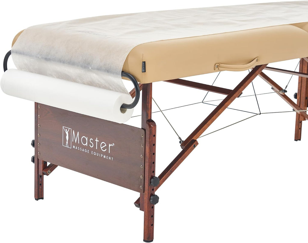 master massage paper roll holder for massage tables showing dimensions