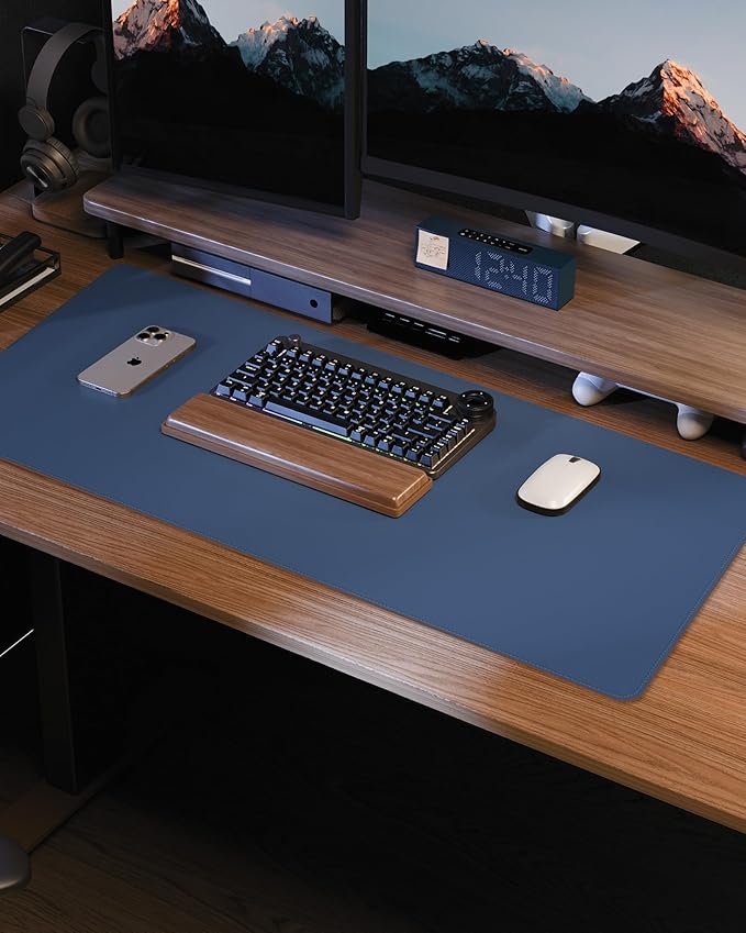 Leather Desk Pad Protector, Large Mouse Mat, Non-Slip Waterproof PU Leather - Image 7
