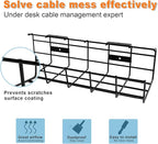 COYACOOL Under Desk Cable Management- 2 Pack Cord Organizer. Metal Wire Cable - Image 3