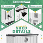 devoko 50 cu ft outdoor storage cabinet, close-up detail