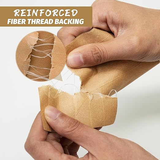 TAPEBEAR 1.5" Core Water Activated Tape, Fiber Reinforced Gummed Tape 2.75inch - Image 4