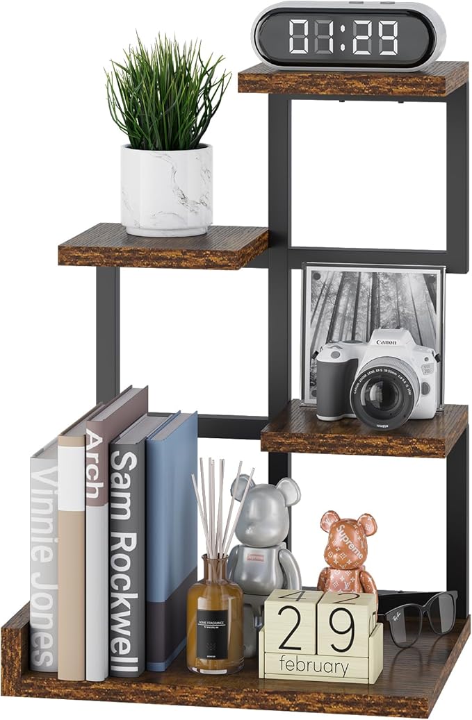 YMYNY Desktop Shelf Organizer, 4 Tier Storage Display Rack, Desk Shelf by High-qualityhomefurnishing