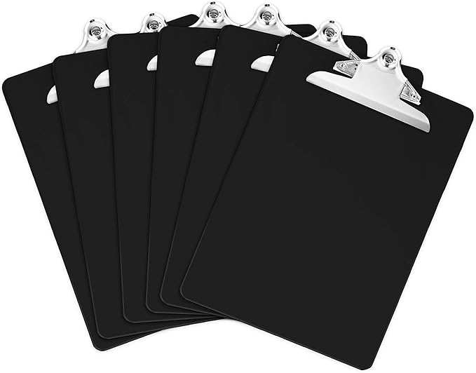 Black Plastic Clipboards Multipack by OfficeSolutionsDirect