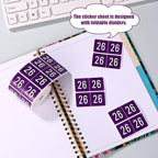 500pcs 2026 Year Stickers, 5x2.5cm/1.97x0.98in 26 Year Colored Self-Adhesive - Image 4