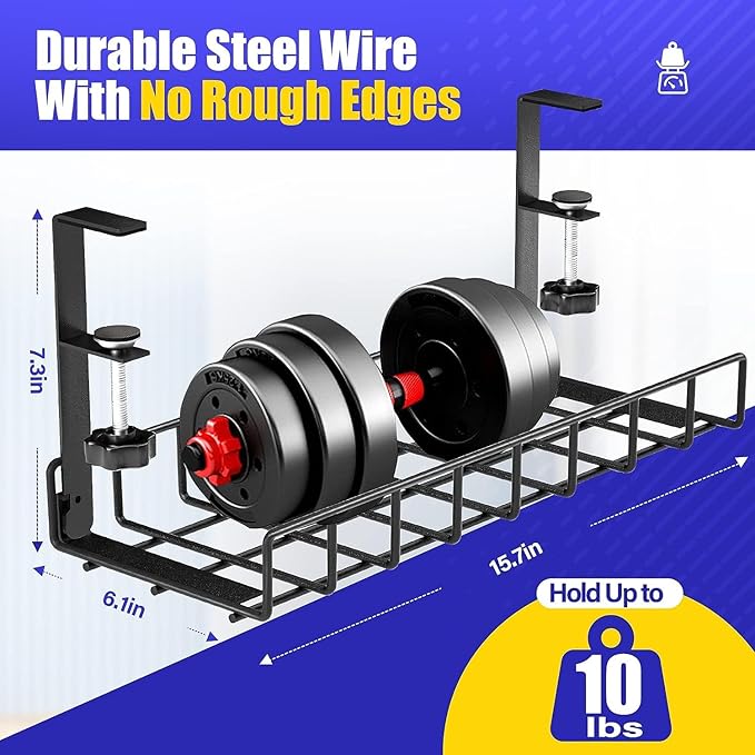 Under Desk Cable Management Tray, Xpatee Upgraded Wire Management No Drill No - Image 5