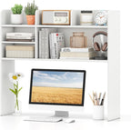Tangkula Desktop Bookshelf for Computer Up to 32”, 37” Countertop Storage Hutch by TANGKULA