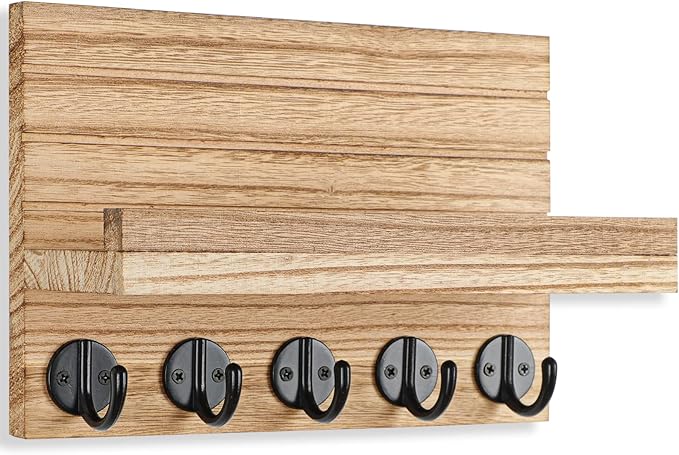 Lwenki Key Holder for Wall, Decorative Key and Mail Holder - Image 2