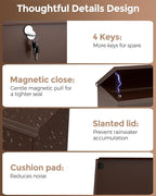 LAND·VOI Locking Wall-Mount Mailbox - Image 3