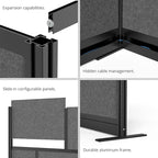 Stand Up Desk Store Expanse Modular Wall | 70'' x 48'' Wall | Expandable - Image 5