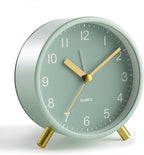Analog Alarm Clock, 4 inch Super Silent Non Ticking Small Clock by JALL