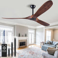 60 inch ceiling fan without light ，wood indoor, main product view
