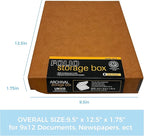 Lineco Folio Storage Box, Faux Leather Cover, Clamshell Design, 9.5x12.5x1.75 - Image 2