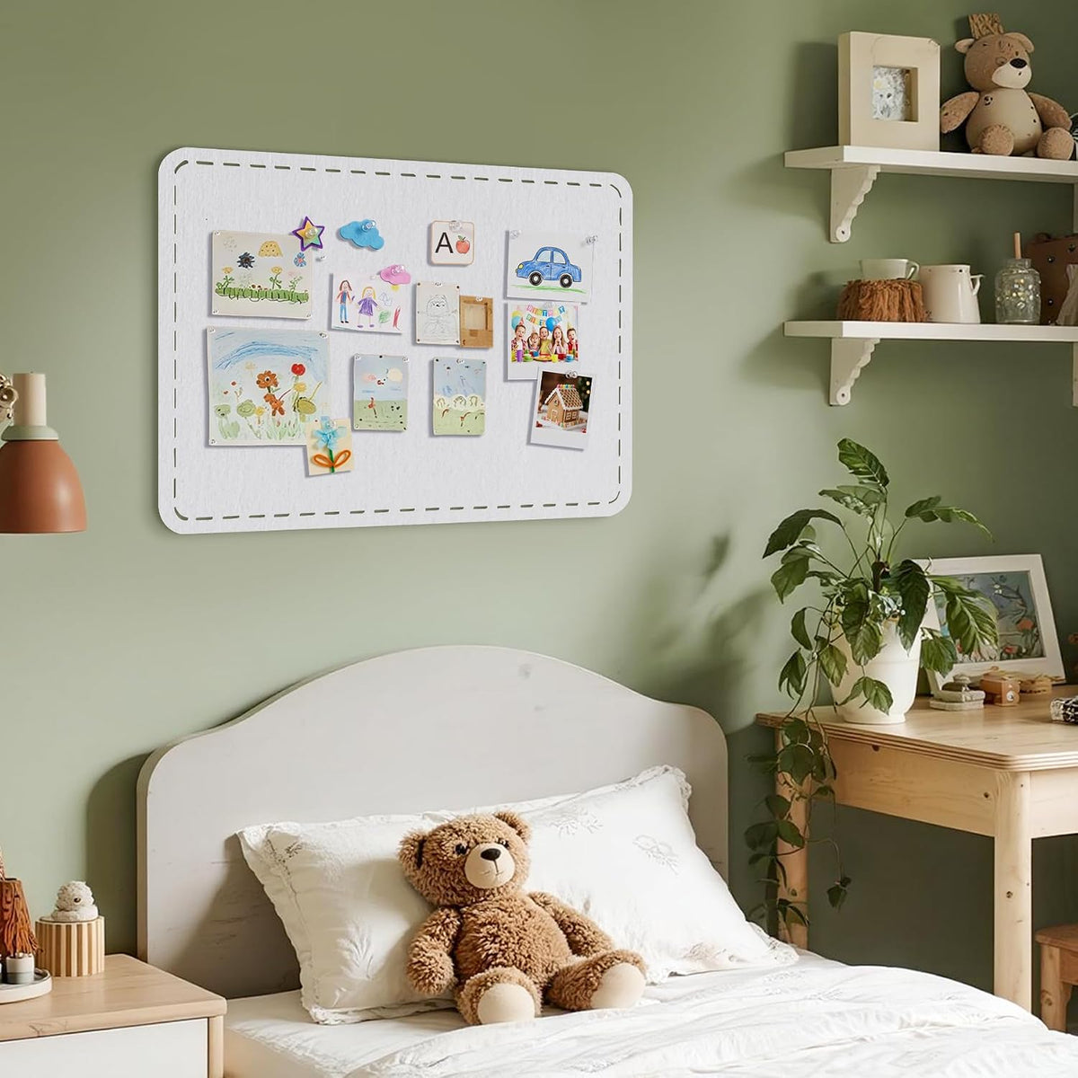 Stitched Bulletin Board 36 x 24 Inches Cork Board Alternative for Wall