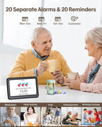 Clock with Day and Date for Elderly Battery Operated, Rechargeable Digital - Image 5