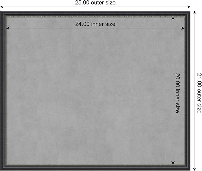 Amanti Art Black Framed Magnetic Board 21x25 Medium Vision Board - Image 4