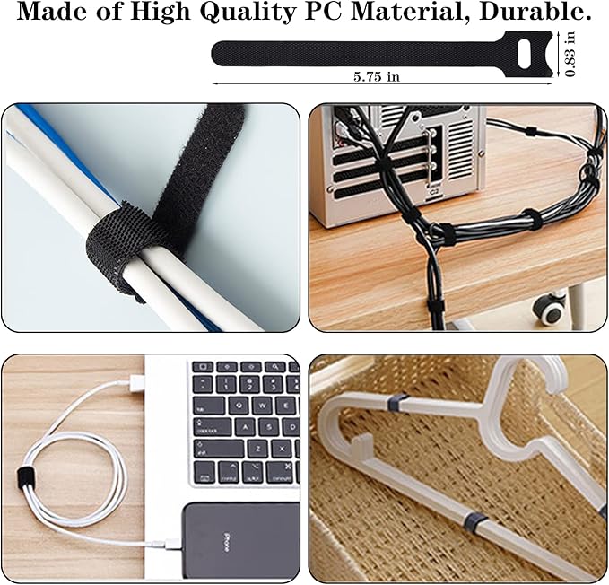 DRIVUU 311Pcs Cable Management Organizer Kit 4 Cable Sleeve Split, 53Cable - Image 7