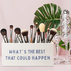 URLLUAE What's the Best That Could Happen Inspirational Wooden Pen Pencil Holder - Image 2