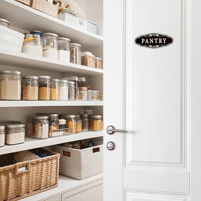 Pantry Door Sign Sticker for Kitchen, Self-adhesive Farmhouse Pantry Decor for - Image 5